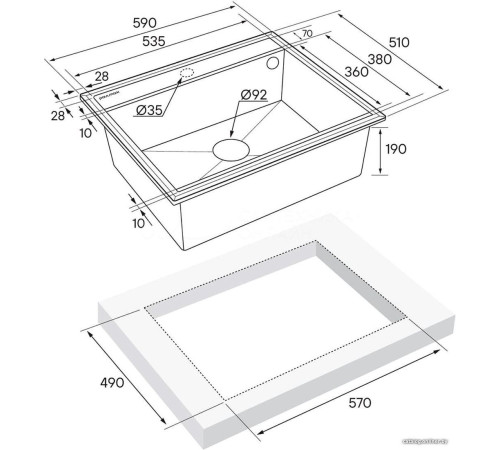 Кухонная мойка Paulmark Stepia 60 PM115951-DG графит