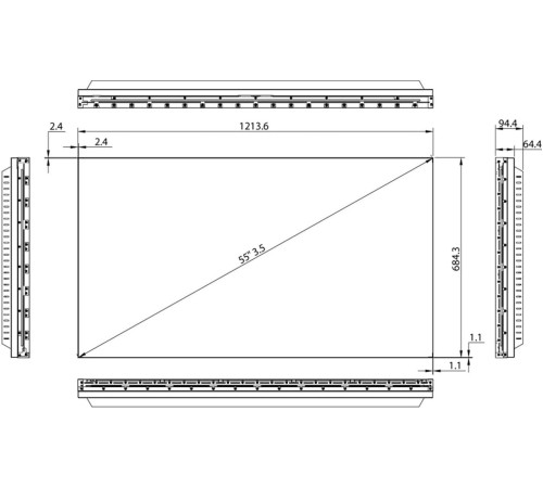 Дисплей для видеостен Hisense 55L35B5U
