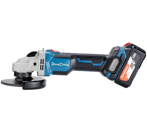 Угловая шлифмашина DongCheng DCSM03-125 Type EM с 2-мя АКБ, кейс