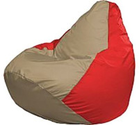 Кресло-мешок Flagman Груша Мега Super Г5.1-92 тёмно-бежевый/красный