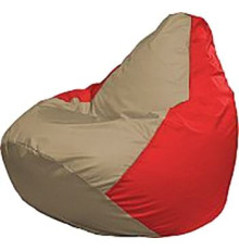 Кресло-мешок Flagman Груша Мега Super Г5.1-92 тёмно-бежевый/красный