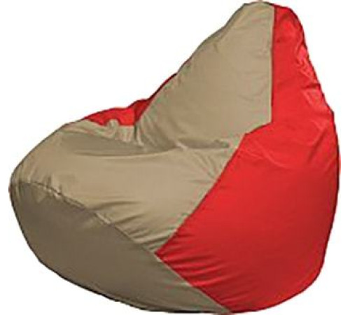 Кресло-мешок Flagman Груша Мега Super Г5.1-92 тёмно-бежевый/красный