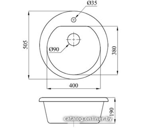 Кухонная мойка БелЭворс Nika бежевый, без сифона