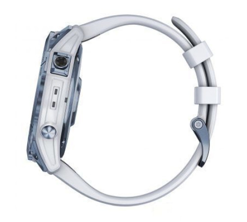 Умные часы Garmin Fenix 7X Sapphire Solar голубой минерал/белый камень