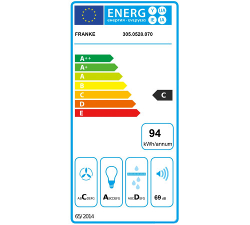 Кухонная вытяжка Franke Inca Lux FBI 537 XS/BK 305.0528.070