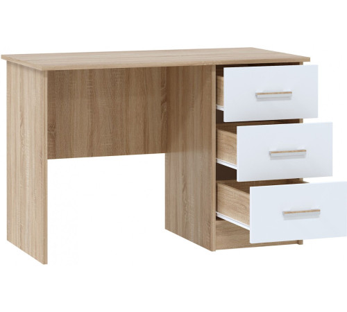 Стол Памир ПКС-3 дуб сонома/белый глянец