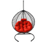 Подвесное кресло Craftmebel Кокон Капля Премиум коралловый/графит