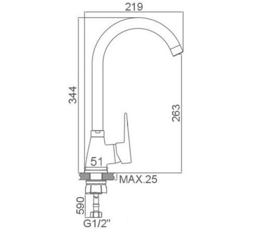 Смеситель Loffrey LF84012W