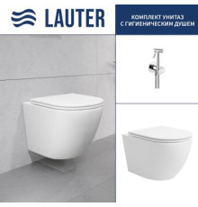 Унитаз подвесной Lauter Vortex 2110830VP + Breez 21GN7071CH