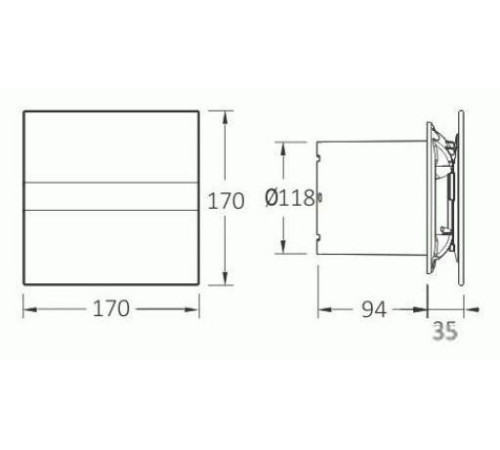 Осевой вентилятор CATA E-120 GTH