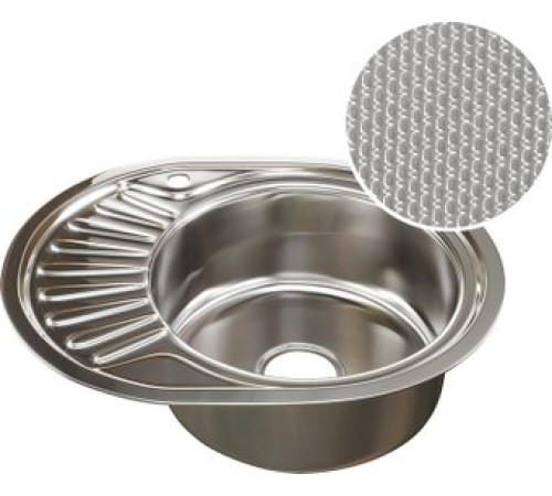 Кухонная мойка Mixline 532303 правая, с текстурой, 0.8 мм