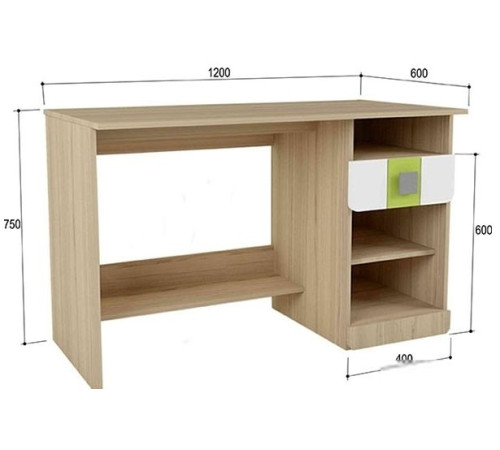 Стол Аквилон Стиль №17 туя светлая/лайм