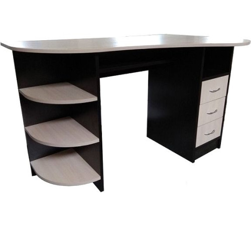 Стол Компас мебель КС-003-06 венге темный/дуб молочный