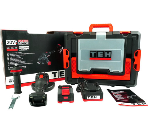 Угловая шлифмашина TEH LG125M-1B с 1-им АКБ