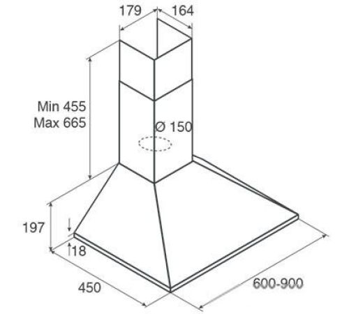 Кухонная вытяжка Jetair Gaia WH/A/60 PRF0112627B
