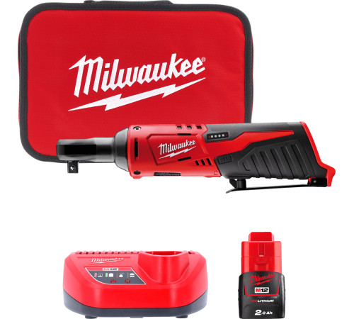Трещотка Milwaukee M12 M12IR-201B 4933441720 с 1-им АКБ, сумка