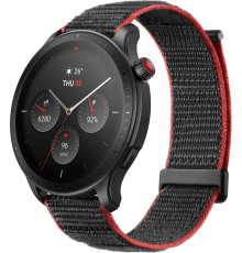 Умные часы Amazfit GTR 4 серый, с черным нейлоновым ремешком
