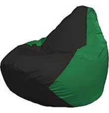Кресло-мешок Flagman Груша Мини Г0.1-397 чёрный/зелёный