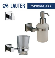 Набор аксессуаров для ванной Lauter 21SH6061 + 21SH6171 + 21SH6091 Chrome, 3 предмета