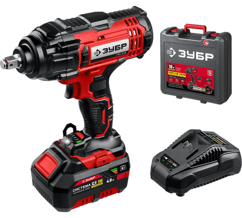 Гайковерт Зубр Мастер ГУЛ-410-41 с 1-м АКБ, кейс