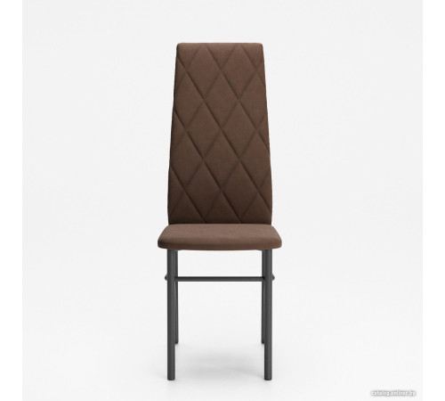 Стул Табурет Малибу ромб Бренди 31 коричневый/черный каркас