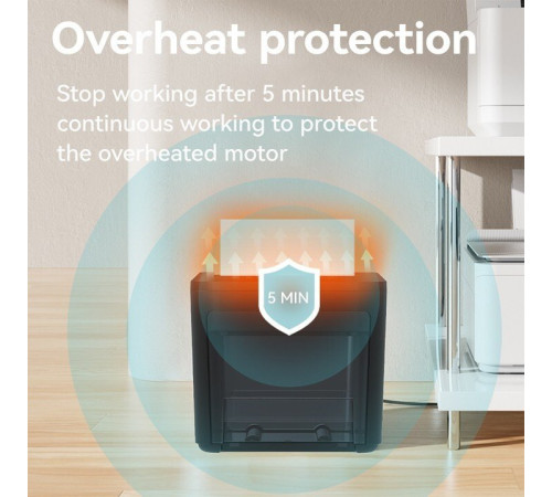 Шредер Deli ET002 черный