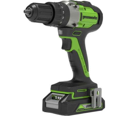 Ударная дрель-шуруповерт Greenworks GD24DD60K2 3704107UA с 1-им АКБ
