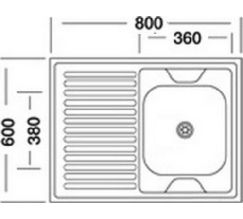 Кухонная мойка Kromevye N 220 чаша справа