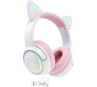 Наушники Onikuma GT838 Cat Ear белый/розовый