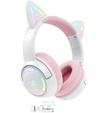 Наушники Onikuma GT838 Cat Ear белый/розовый