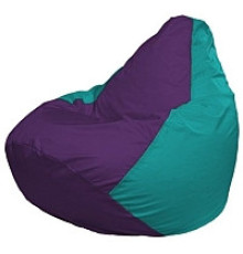 Кресло-мешок Flagman Груша Мини L Г0.1-75 фиолетовый/бирюзовый