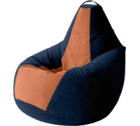 Кресло-мешок Kreslomeshki Kombo XXL GKV-130x90-TSL темно-синий/лисий