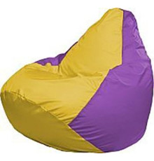 Кресло-мешок Flagman Груша Медиум Г1.1-253 жёлтый/сиреневый