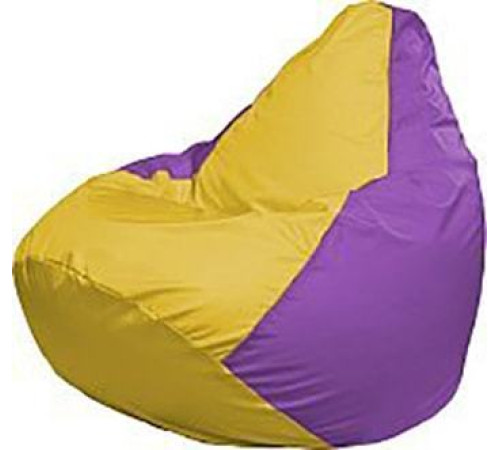 Кресло-мешок Flagman Груша Медиум Г1.1-253 жёлтый/сиреневый