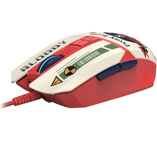 Игровая мышь A4Tech Bloody W63 Max Proxy Boom бежевый/красный