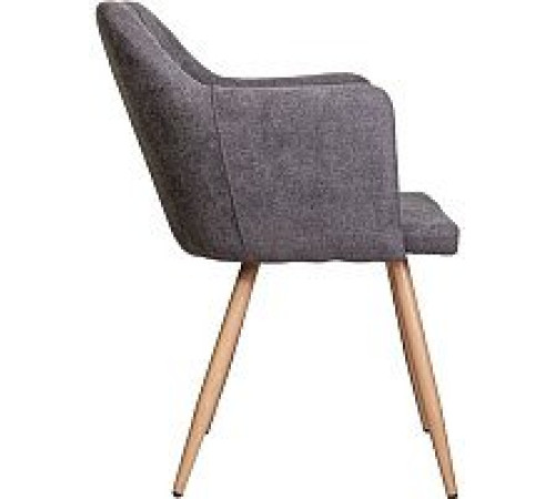 Стул с подлокотниками AksHome Brit темно-серая ткань 1701-30/дуб