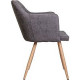 Стул с подлокотниками AksHome Brit темно-серая ткань 1701-30/дуб