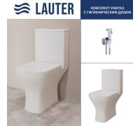 Унитаз напольный Lauter W214 2110214 + гигиенический душ Mild 21LT071CH горизонтальный выпуск