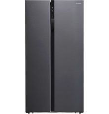 Холодильник side by side Hyundai CS5003F черная сталь