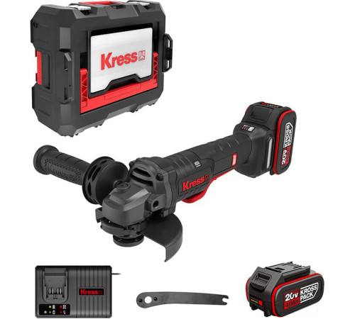 Угловая шлифмашина Kress KUH04 с 2-мя АКБ, кейс
