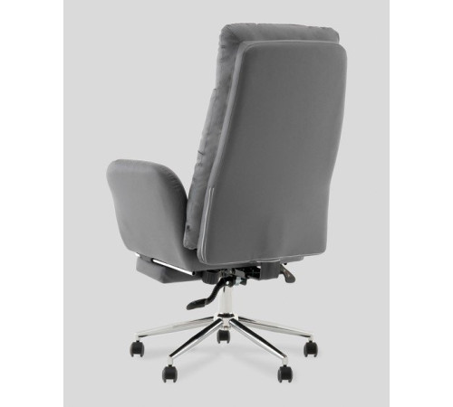 Офисное кресло TopChairs Solid с оттоманкой DD-004-OT серый