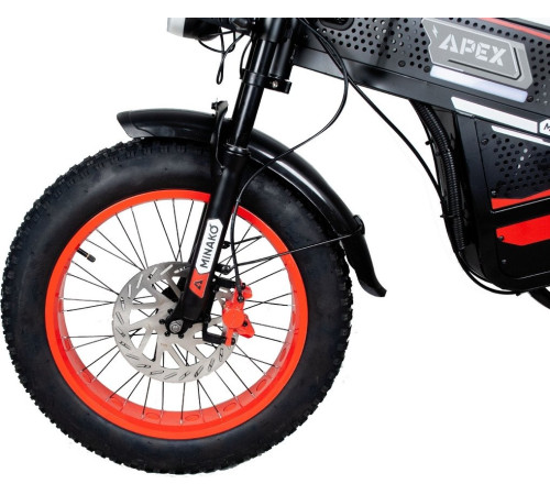 Электровелосипед Minako Apex 2025 черный/красный