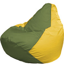 Кресло-мешок Flagman Груша Мега XXXL Г3.1-228 оливковый/желтый