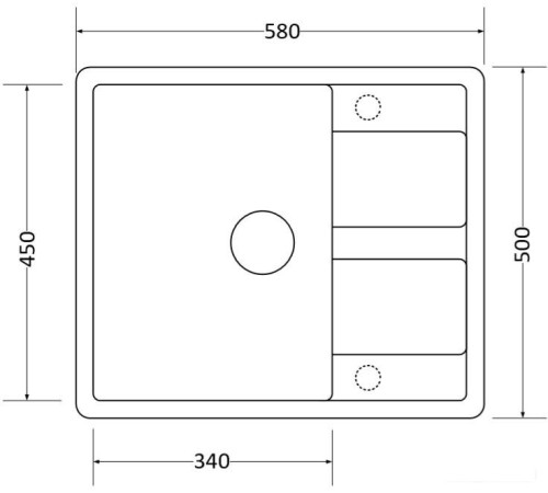 Кухонная мойка ZorG Apollo 58 черный оникс