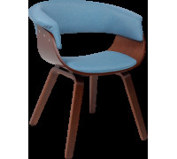 Стул с подлокотниками AksHome Mody ткань, небесный XC188-26/орех