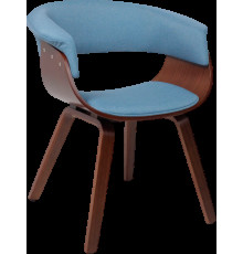 Стул с подлокотниками AksHome Mody ткань, небесный XC188-26/орех