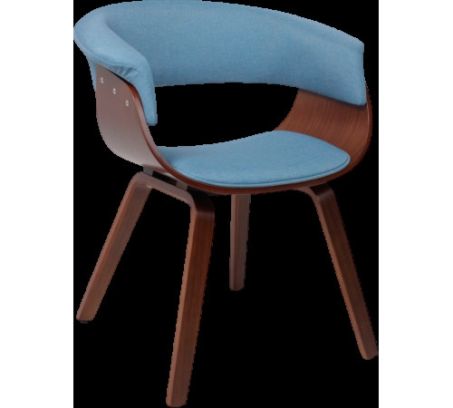 Стул с подлокотниками AksHome Mody ткань, небесный XC188-26/орех