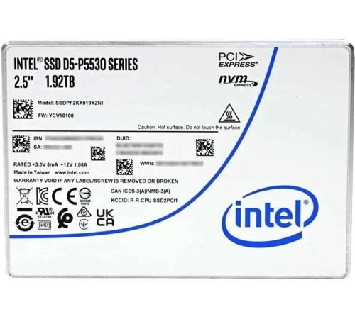 SSD Intel D5-P5530 1.92TB SSDPF2KX019XZN1
