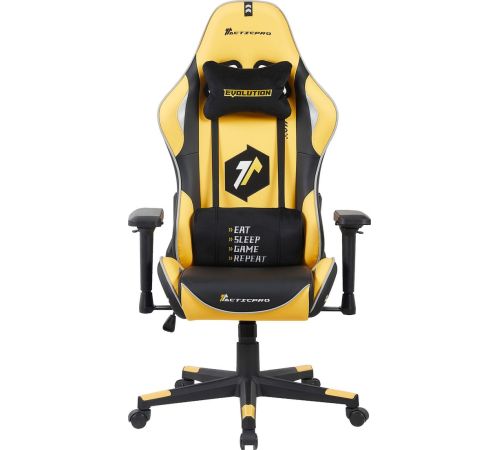 Игровое геймерское кресло Evolution Tactic PRO Special edition D4 черный/желтый