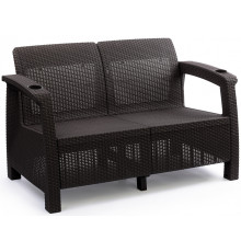 Садовый диван Альтернатива Ротанг-плюс М8837 мокко